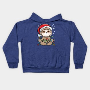 Christmas Sloth Tree Kids Hoodie